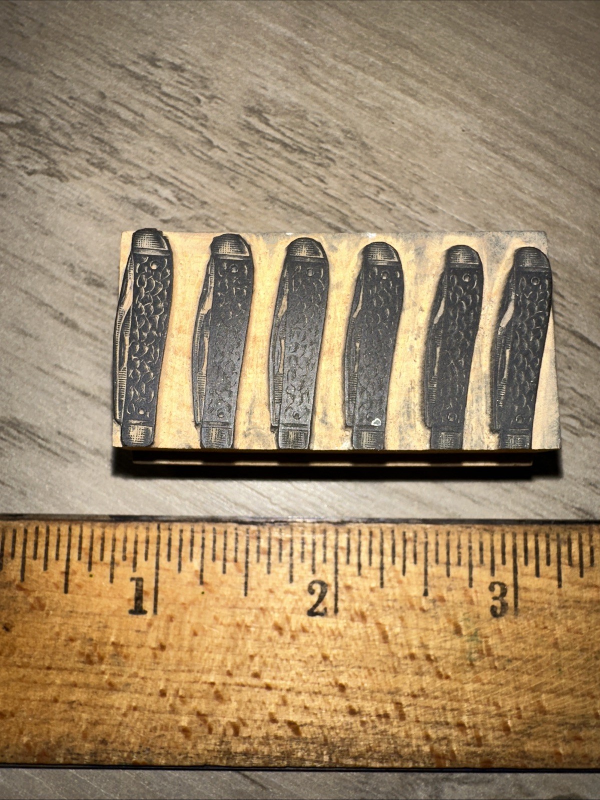 Printing Block “ 6 Pocket Knifes “ Nice image!