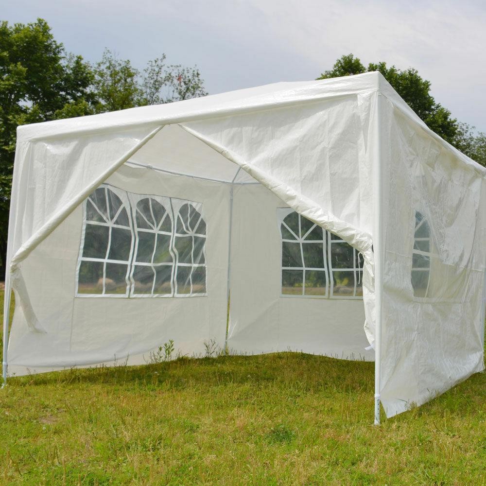 10'x10' 4 Walls Outdoor Canopy Party Wedding Tent Pavilion Gazebo Sun Shade US