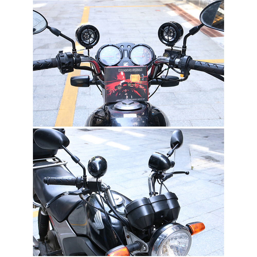 Waterproof Bluetooth Speaker Motorcycle ATV Speakers Stereo Audio Radio System