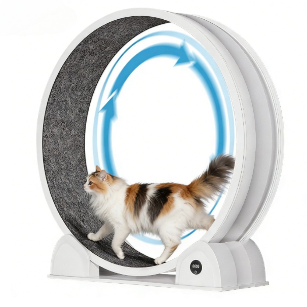 45" Large Cat Exercise Wheel with Pedometer - Indoor Fitness for Weight Loss