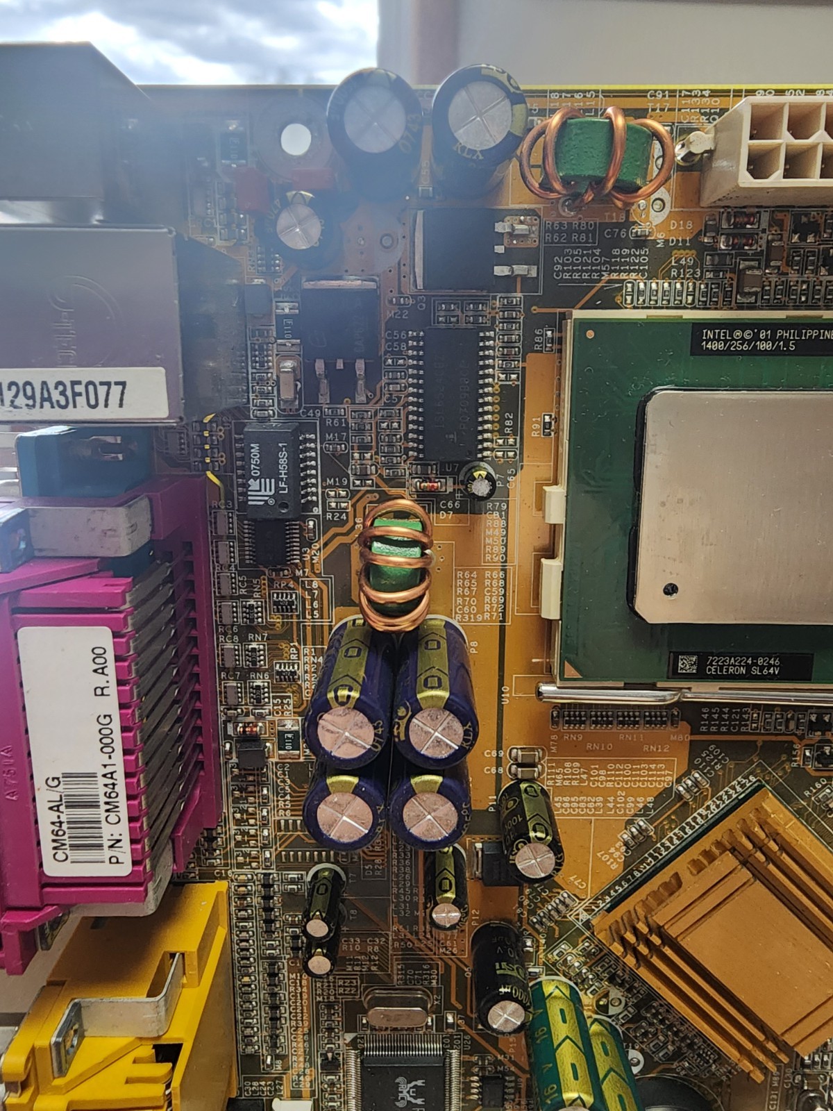 Socket 370 Motherboard Combo – Celeron 1.4GHz, 256MB RAM, I/O Shield – Tested