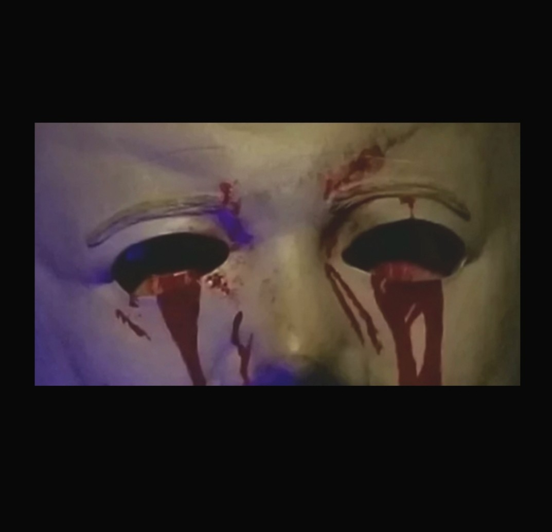 Halloween II, 1981 Michael Myers Warlock H2 MASK INSERT, Damage Blood Tears