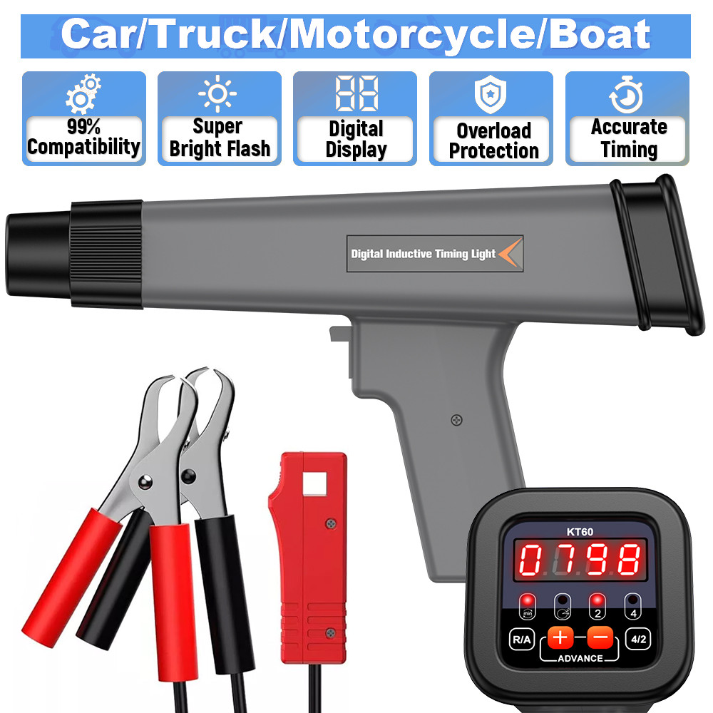 KZYEE KT60 Digital Timing Light Automotive Engine Gun Inductive Ignition Gun