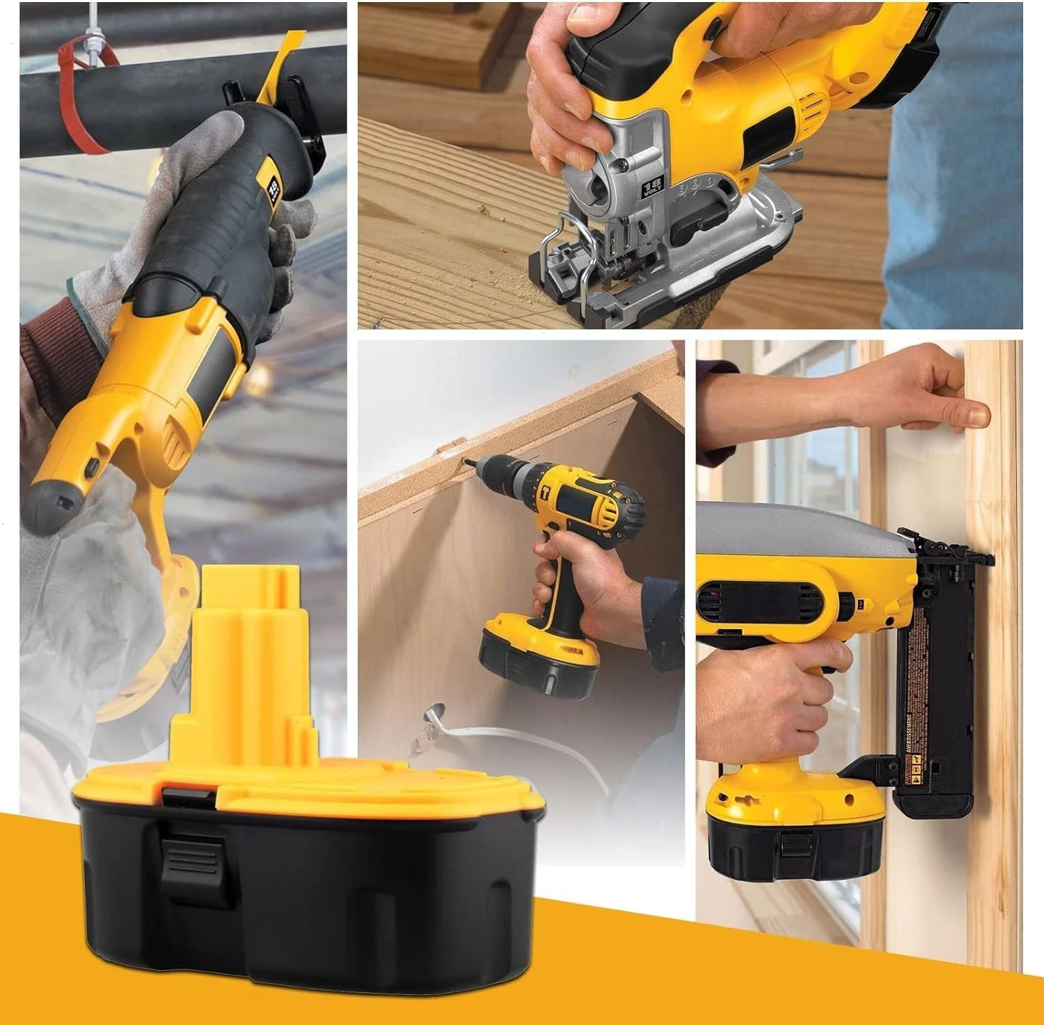 2PACK 18V For Dewalt 18 VOLT XRP DC9096 DC9098 Ni-Mh Battery DC9099 DC9096-2 7AH