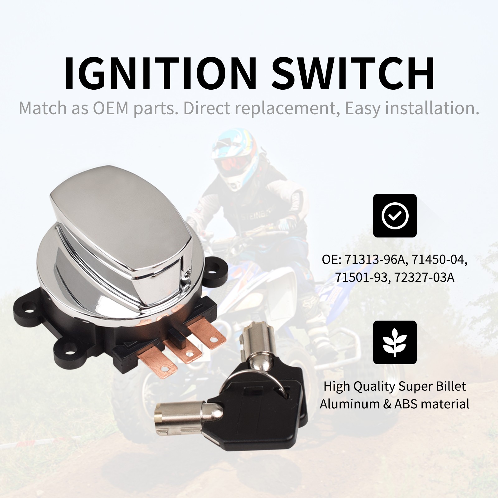 Ignition Key Switch Lock For Harley Touring FLHR Road King Softail FLST FAT BOY