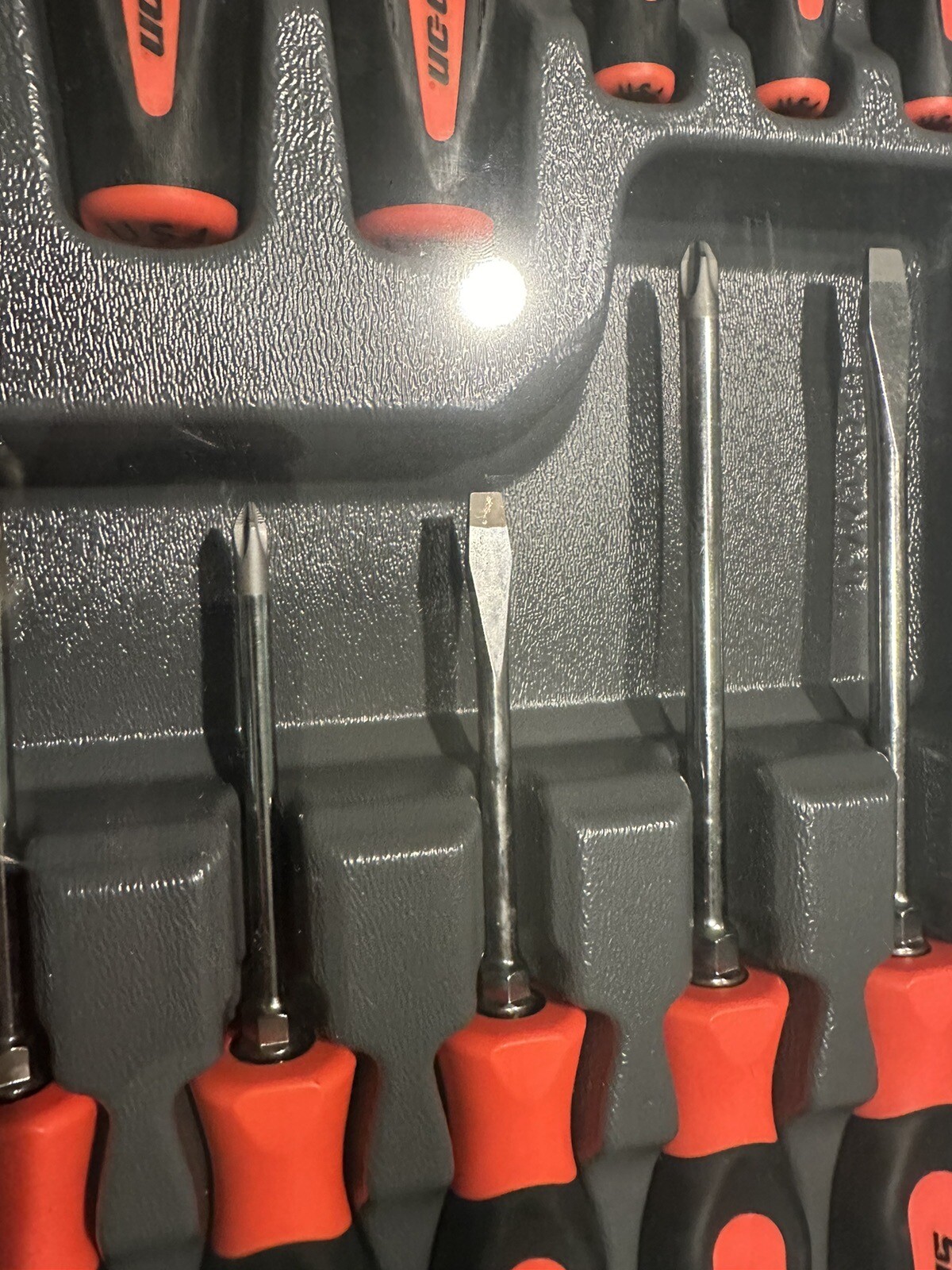 SNAP ON TOOLS SGDXW120B O 12 pc ORANGE Soft Grip Combination Screwdriver Set +