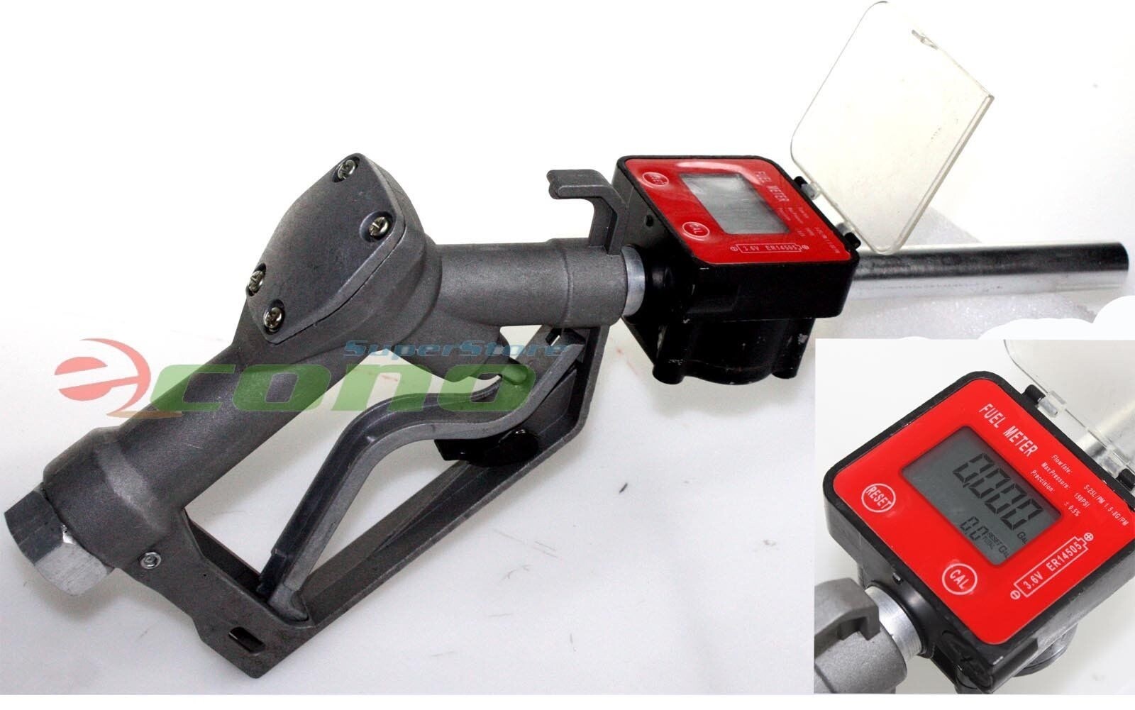 16GPM 110V Transfer Fuel Diesel Petrol Pump YB-60 w/Digital Nozzle Dispenser Gun