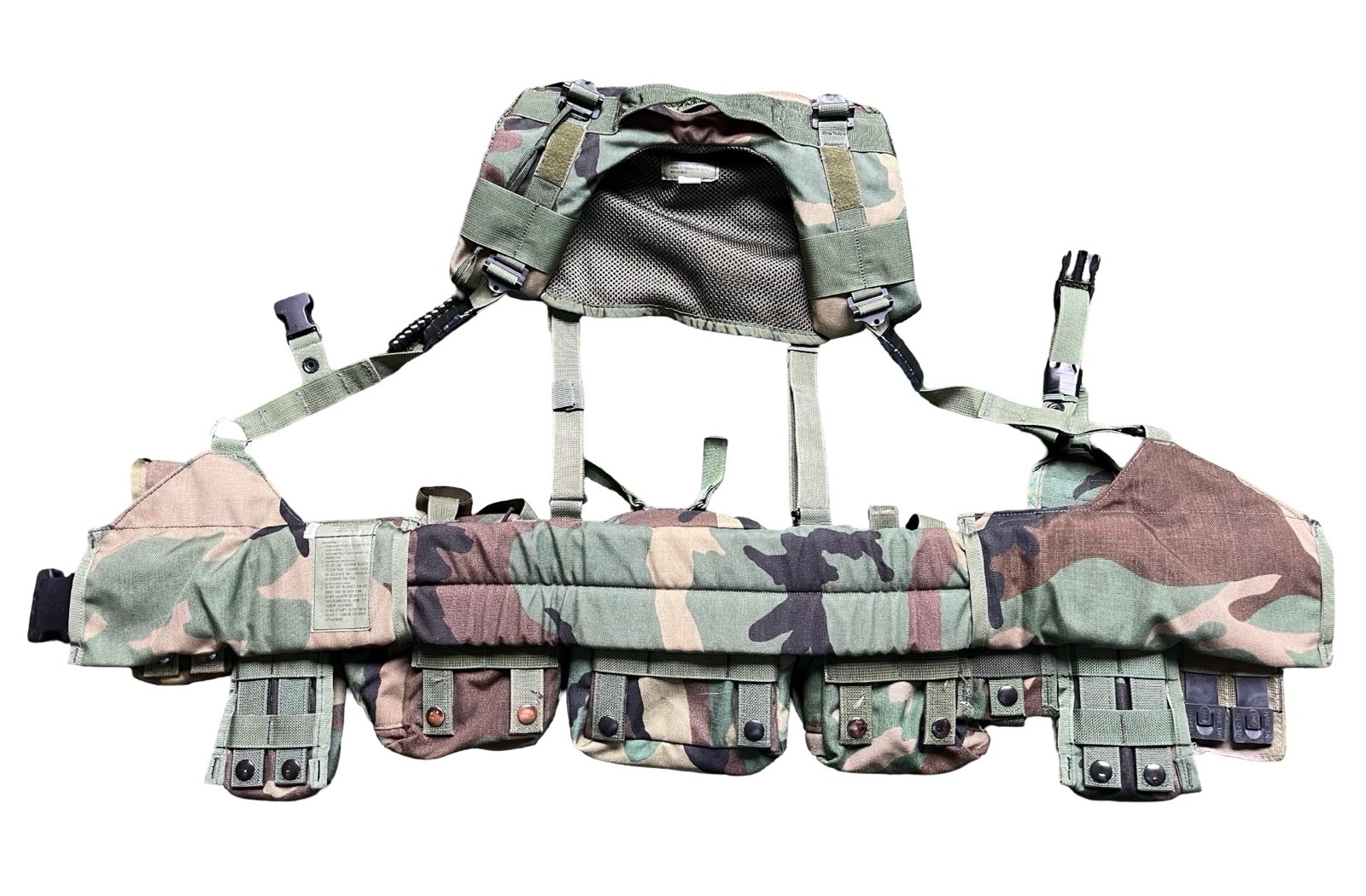 RARE OLDGEN SOF SPEAR Load Bearing Rig MOLLE M81 Woodland Camo Safariland ELCS