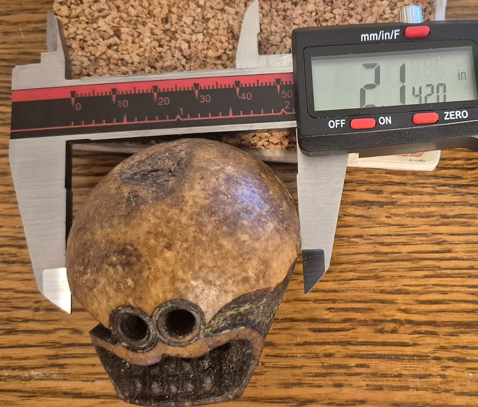 Rare Large Tibetan Kapala Citipati Bead - Relic