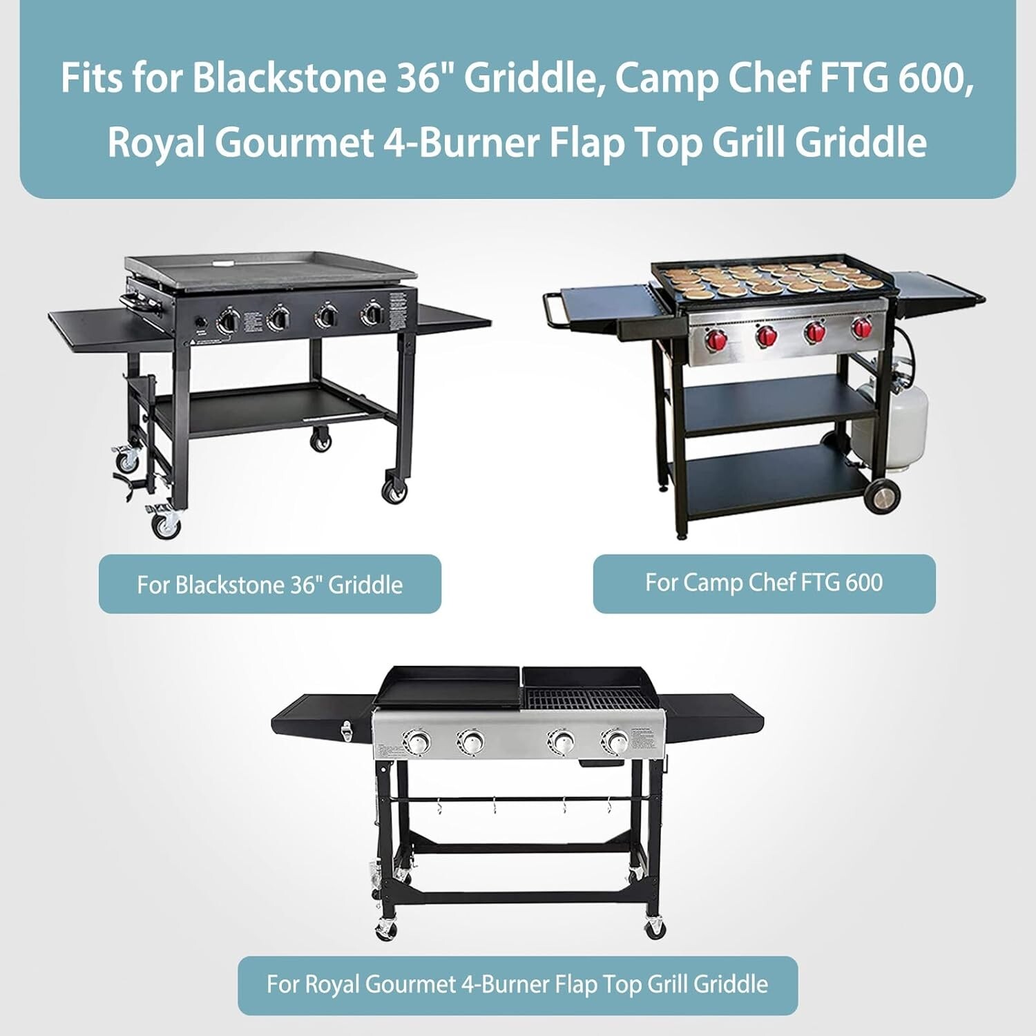 36" Griddle Cover for Blackstone 36In Griddle, Royal Gourmet 4-Burner Griddles