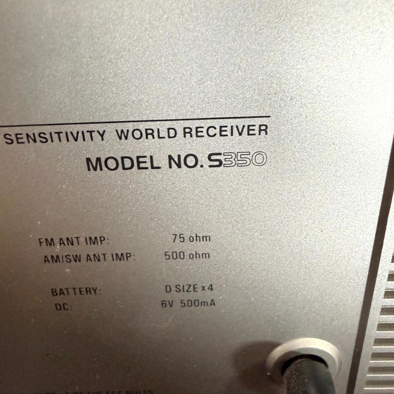 VTG Grundig S350 Short Wave Portable Field Radio AM/FM Built-in Speaker Silver