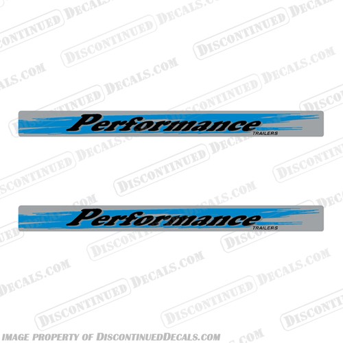 Fits Performance Boat Trailer Decals (Set of 2) Blue - 2.5" x 33"