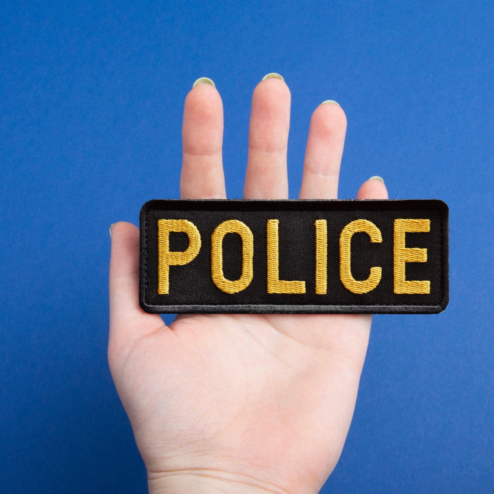 2-Piece Embroidered Patch for Vest, Jacket, Hook & Loop, Large & Small