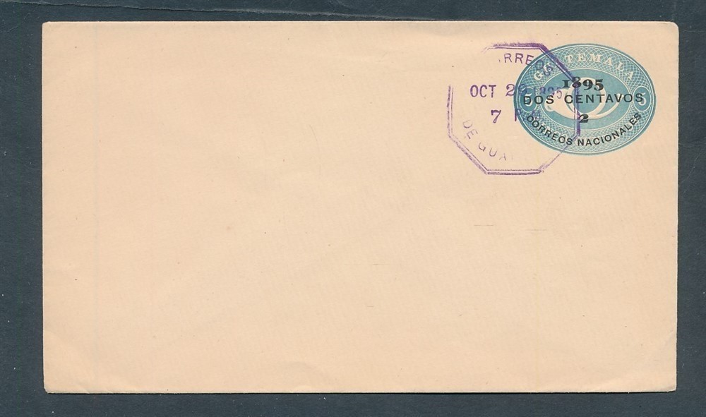 D448101 Guatemala Postal Stationary Cover 1895