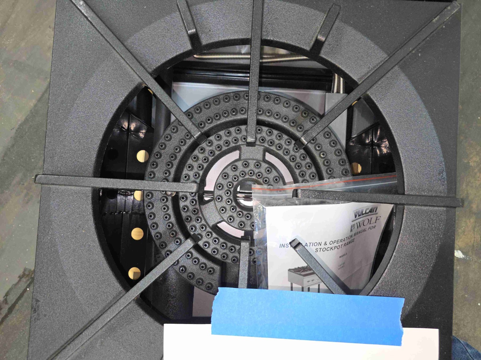 6299 S/D Vulcan Double Gas Stock Pot 2 Burners with Floor Legs, Model: VSP200F-1