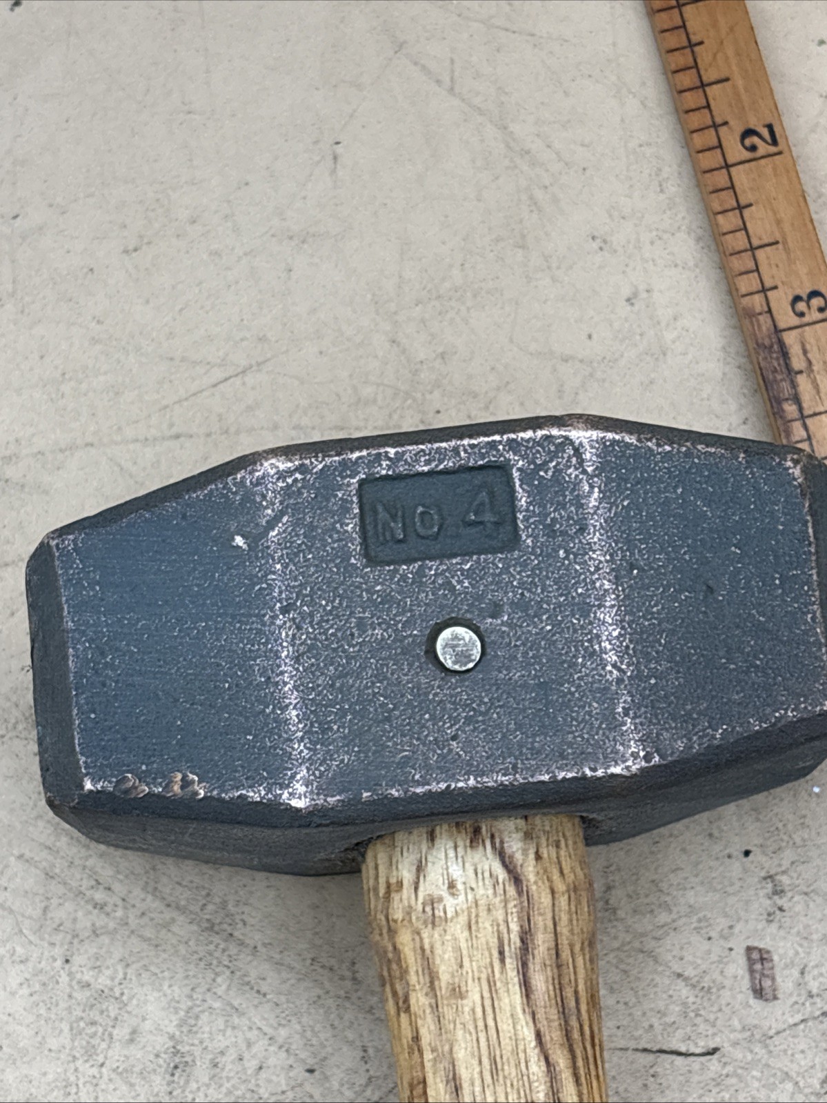Vintage USA Brass Non-Spark Hammer 3.4 Lbs. Total Weight, #4 HOL-O-HED, SH Corp.