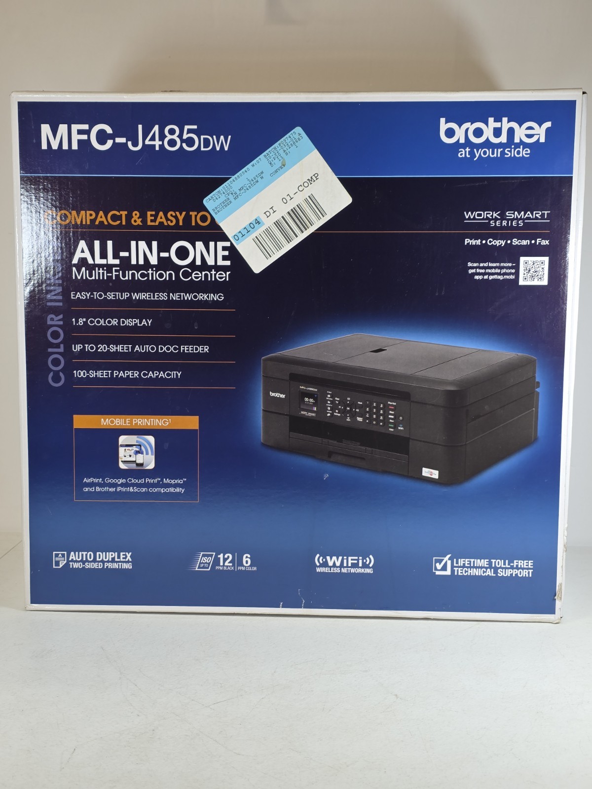 Brother MFCJ485DW All-In-One Inkjet Printer - Black