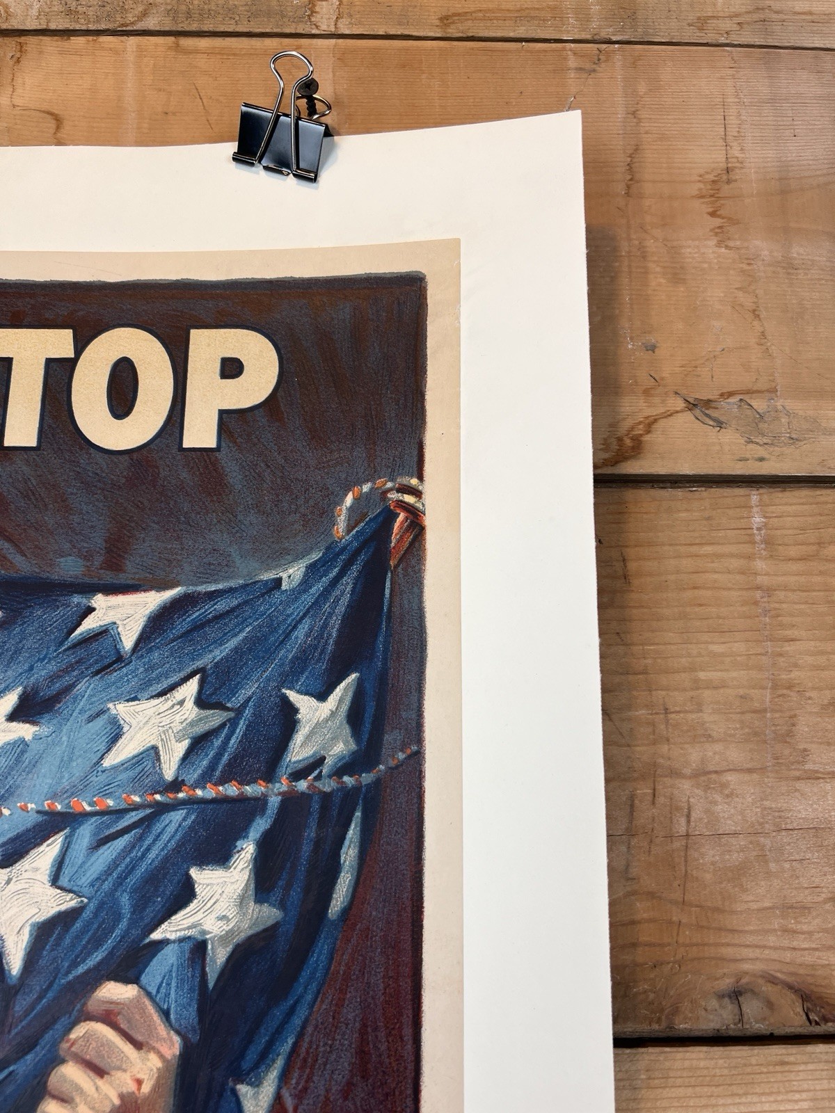 WW1 War Bond Poster Third Liberty Loan Sidney H. Riesenberg LINEN BACKED