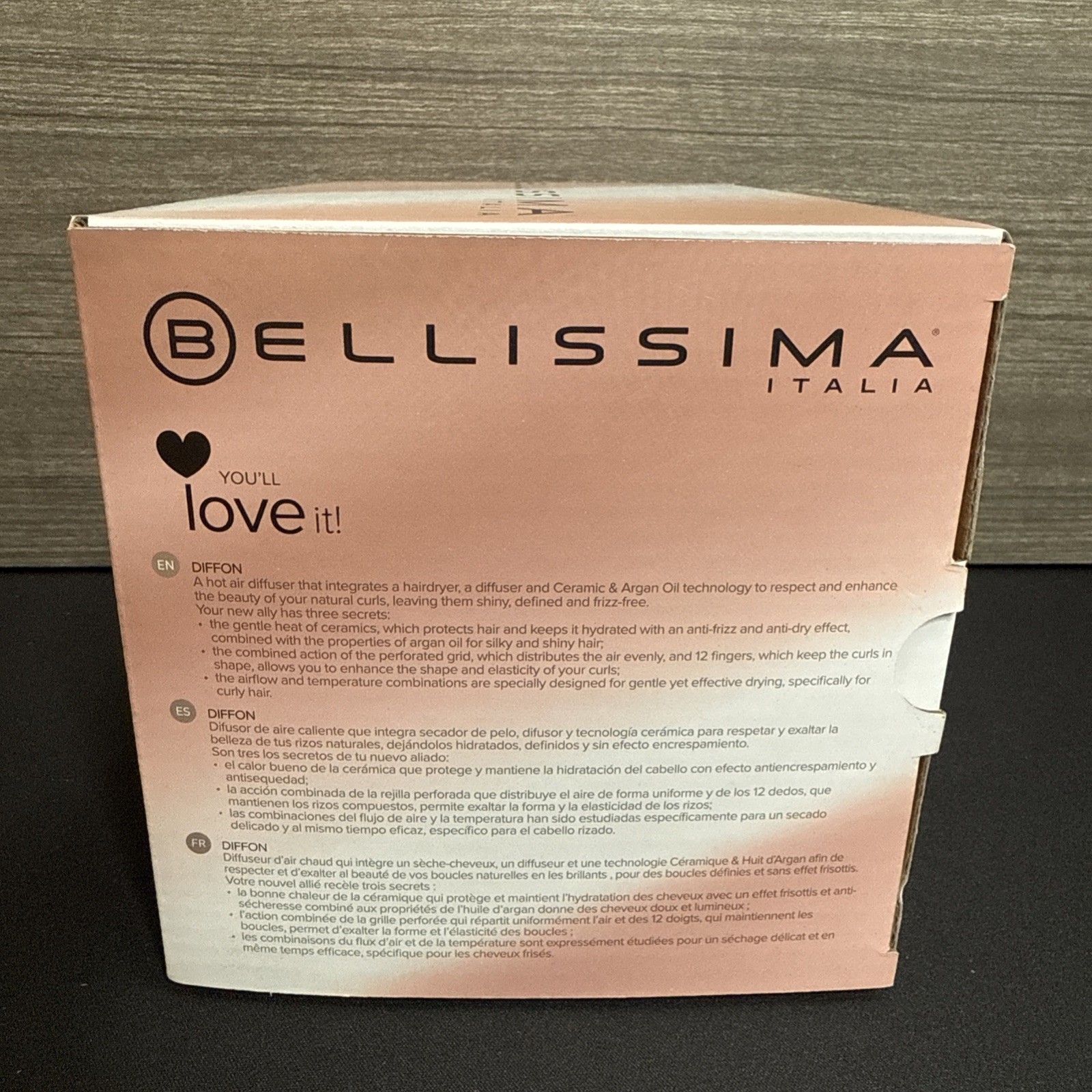 Bellissima Italia Diffon Lightweight Curly Hair Dryer Diffuser Model DF1/G5604