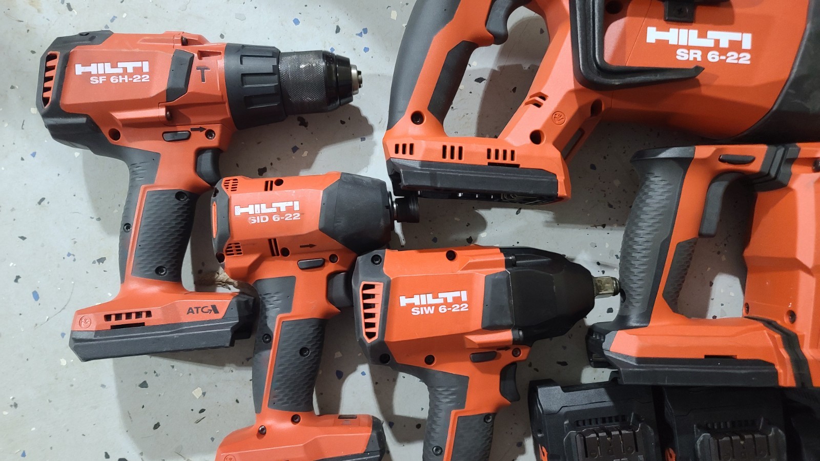 Hilti Lot TE SR SIW SID SF 6-22 CORDLESS HAMMER DRILL 3X Battery & CHARGER