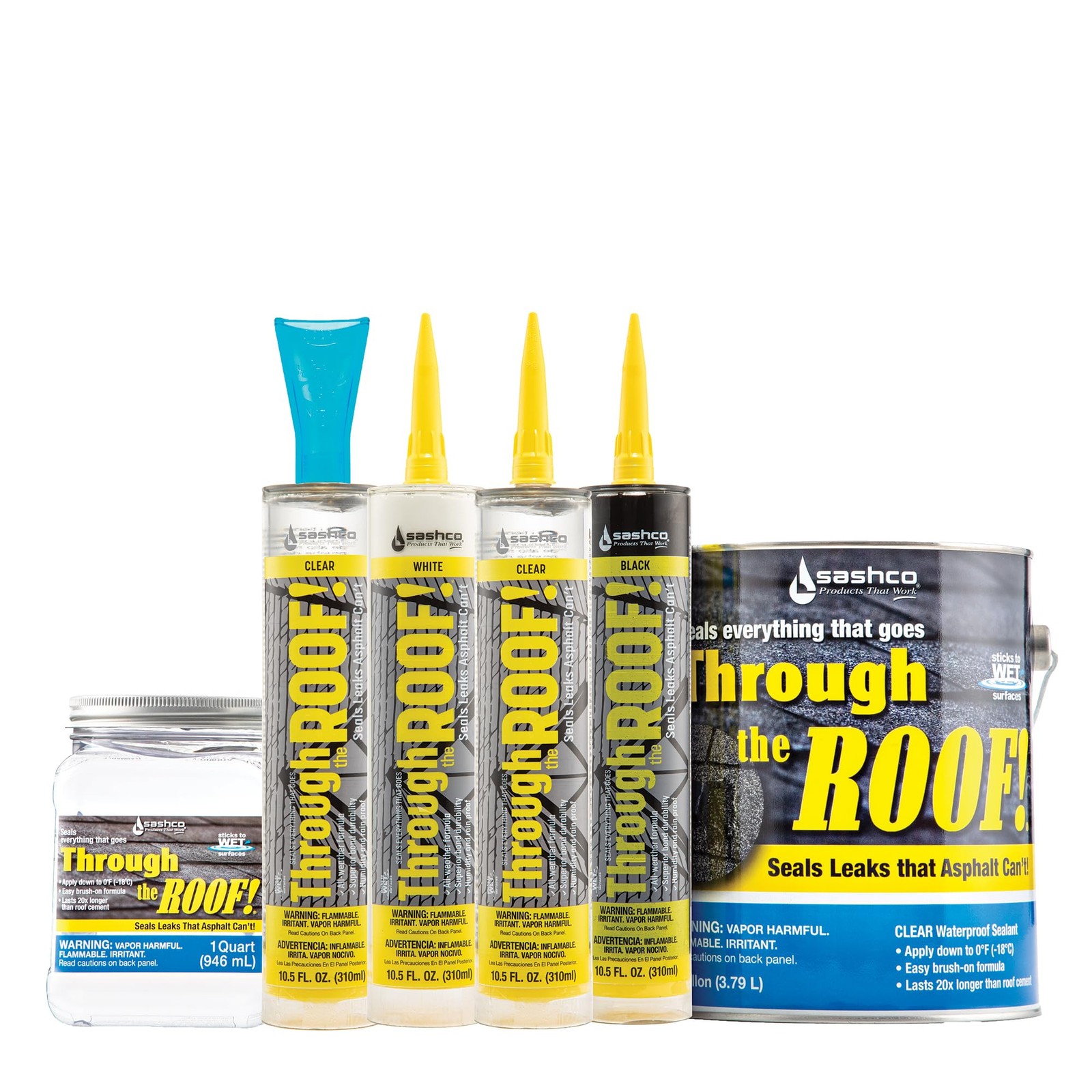 Sashco Through The Roof Clear Synthetic Rubber Roof Sealant 10.5 oz (Case of 12)