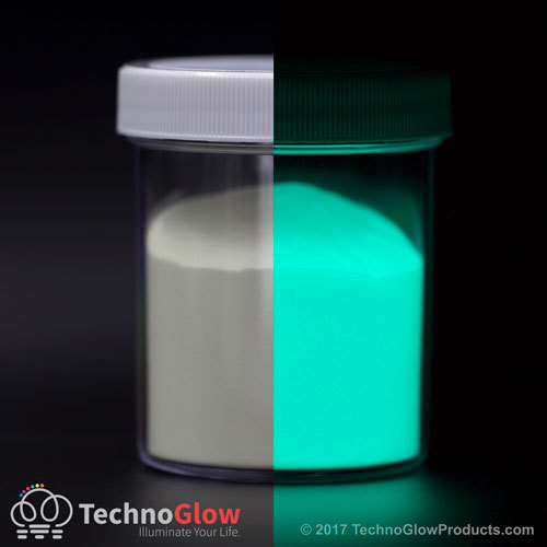 Aqua Glow In The Dark Pigment Powder
