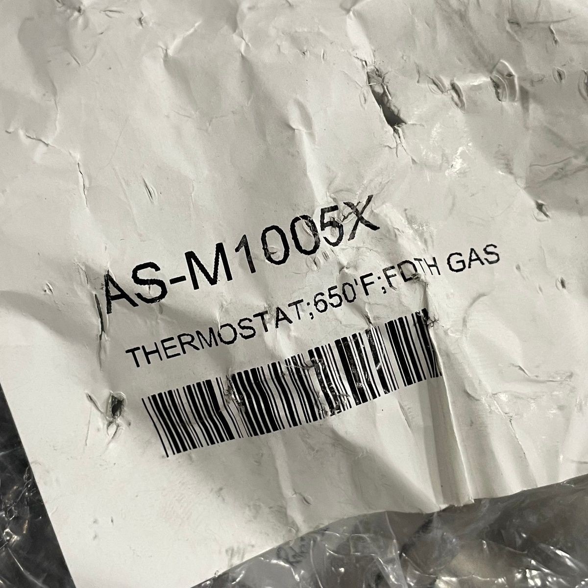 BAKERS PRIDE AS-M1005X Thermostat with Knob 650F FDTH Gas