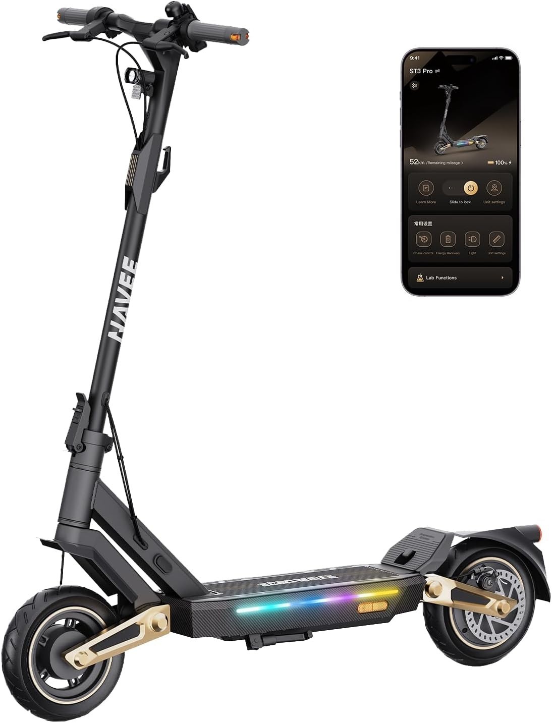 NAVEE ST3 Pro 25MPH Electric Scooter for Adults, 47 Miles Range, Commuter