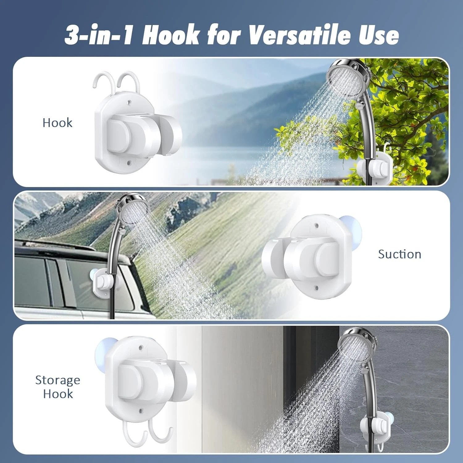 Portable Camping Shower Rechargeable Pump with Adjustable Shower Head Outdoor