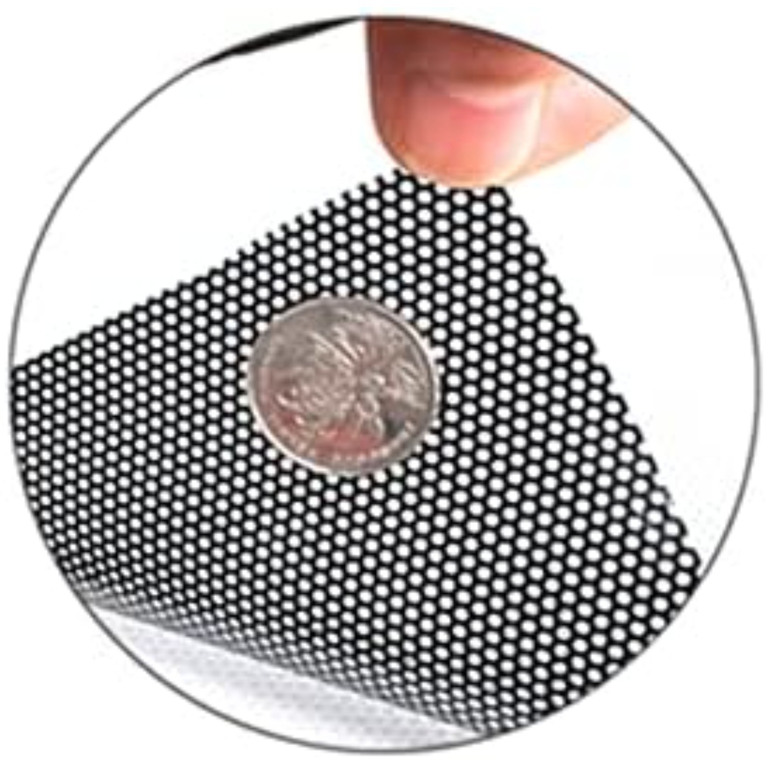 24x78 In 2 Sides OneWay Perforated Black Vinyl Privacy Adhesive Glass Wrap Roll