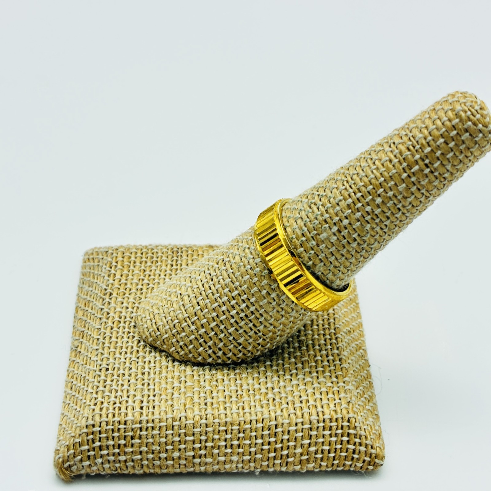 Gold Tone Band Mens and CZ Engagement Rings Lot of 2 Wedding Gift