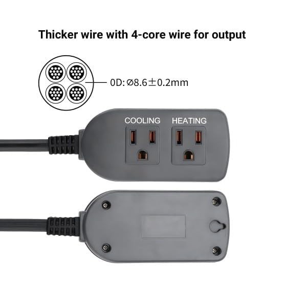 Inkbird Heating Cooling Temperature Controller Pre-wired Thermostat -58~248 °F