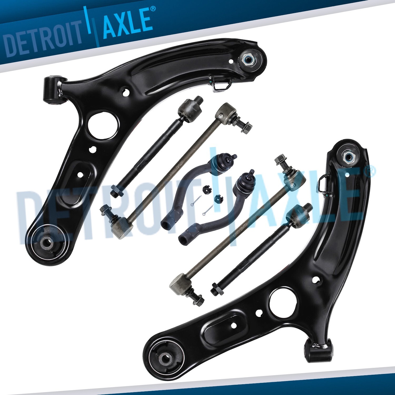 Front Lower Control Arms Tie Rod Sway Bar for 2011-2016 Hyundai Elantra Veloster