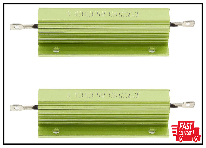 4 Pack 100W 8 Ohm Resistor Wirewound Resistors, Aluminum Case Chassis Mounted Re
