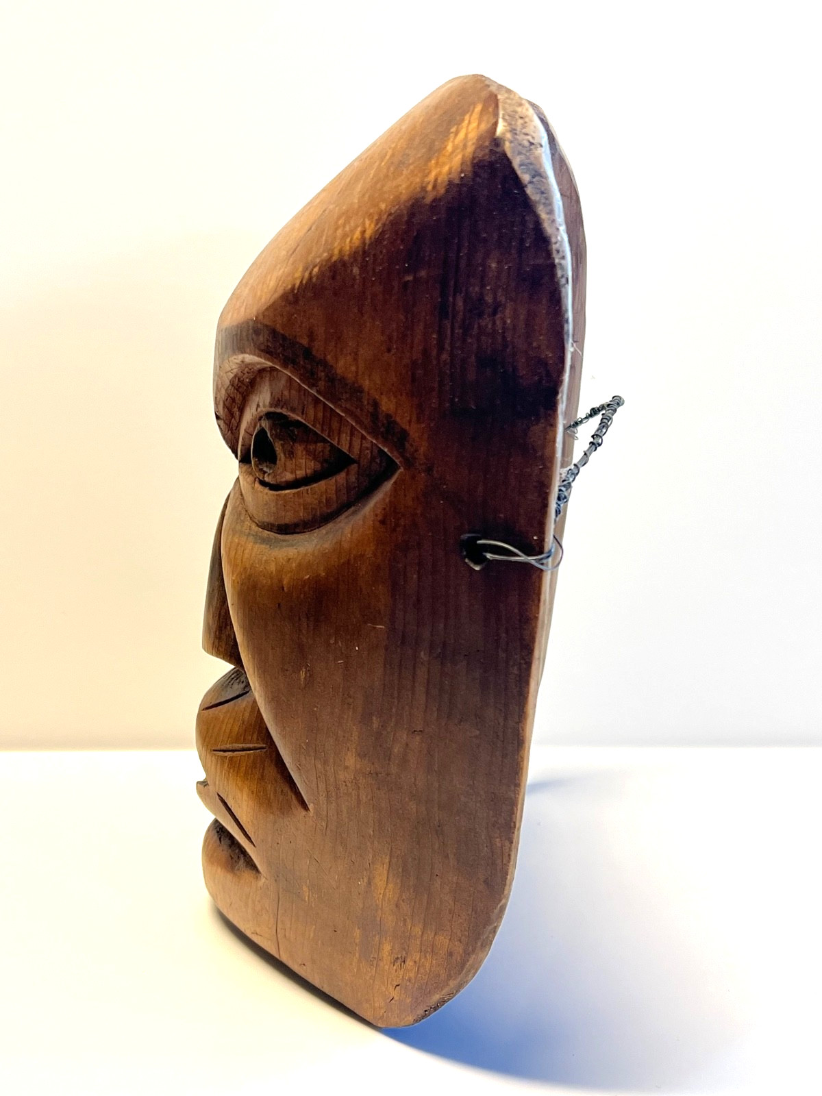 Antique Native American Hand Carved Wooden Mask; Northern Pacific Indigenous Art