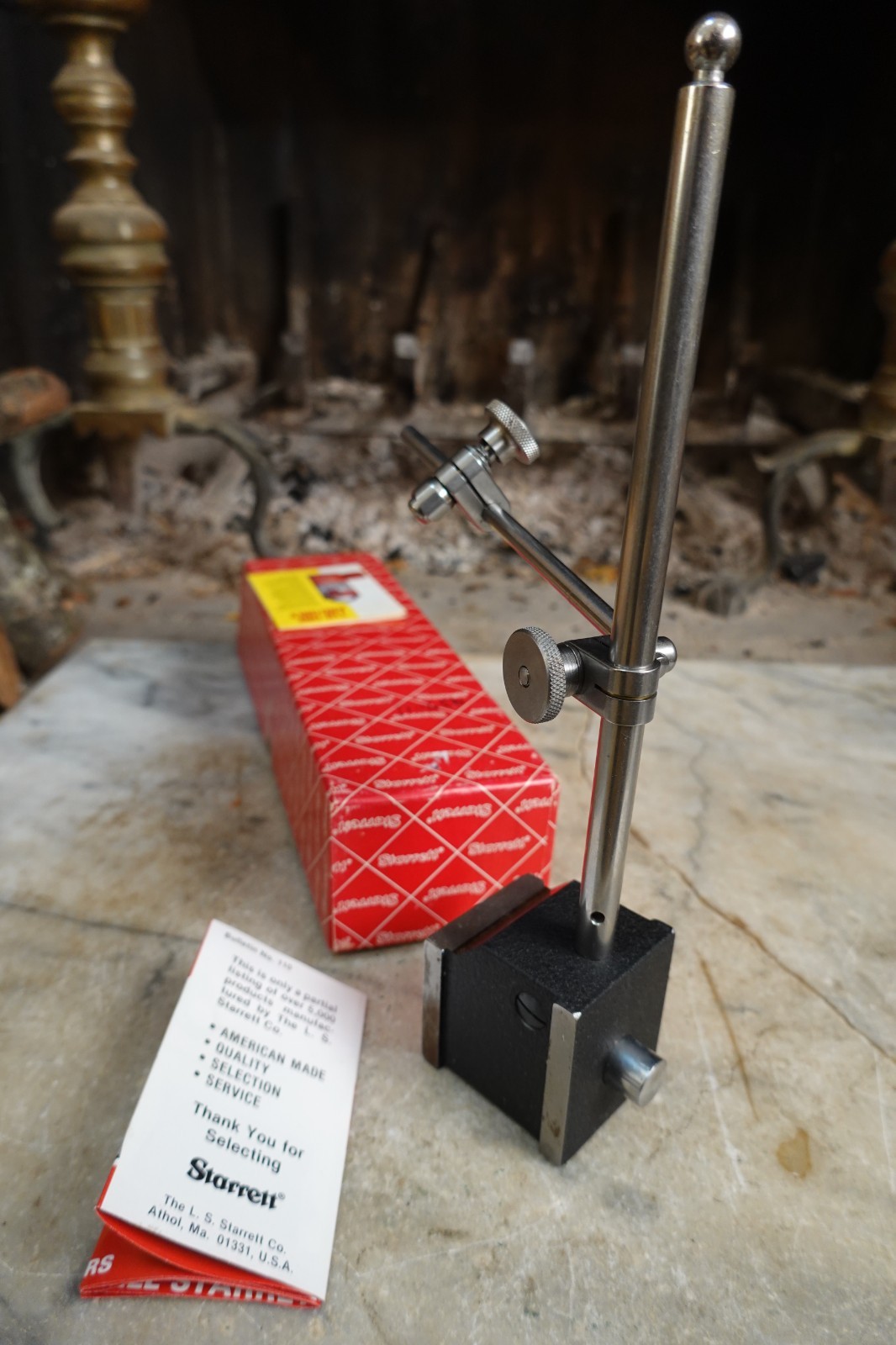 LS STARRETT MAG BASE IND HOLDER 657AA UNUSED Original Box Machinist Mechanic