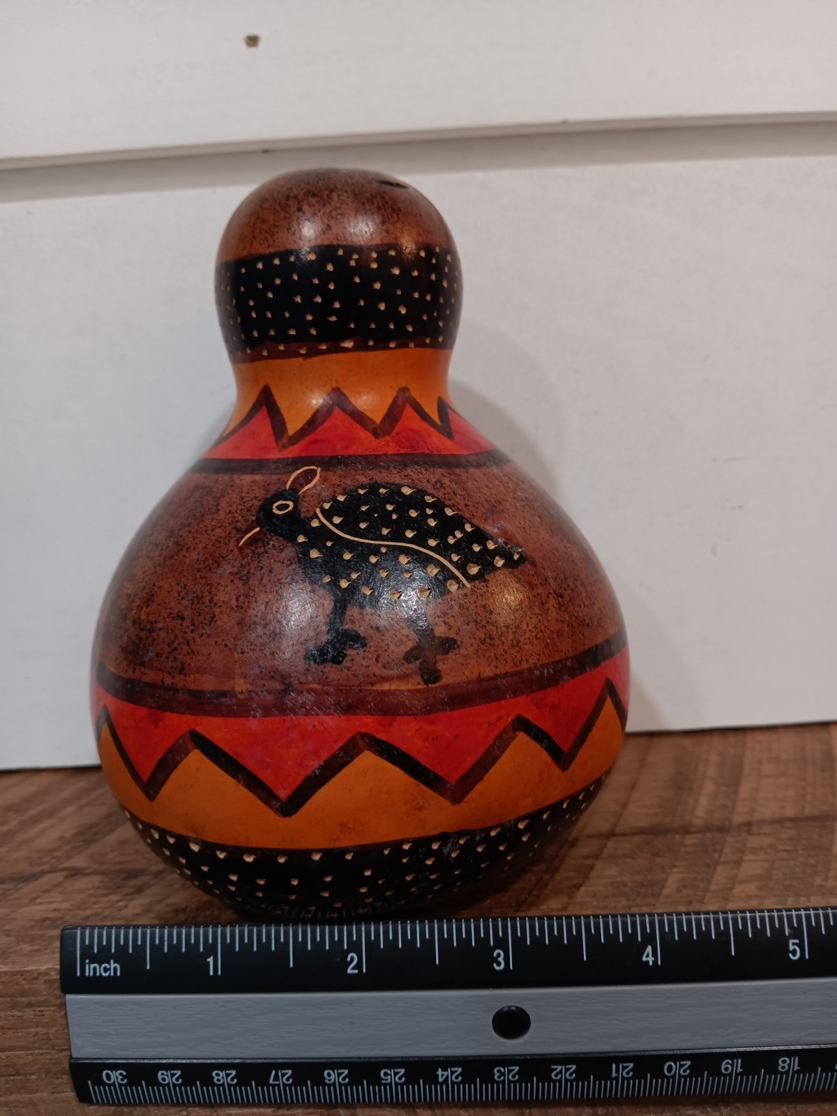 Handmade Decorative African Calabash Gourd Tribal Decor Folk Art Kenya