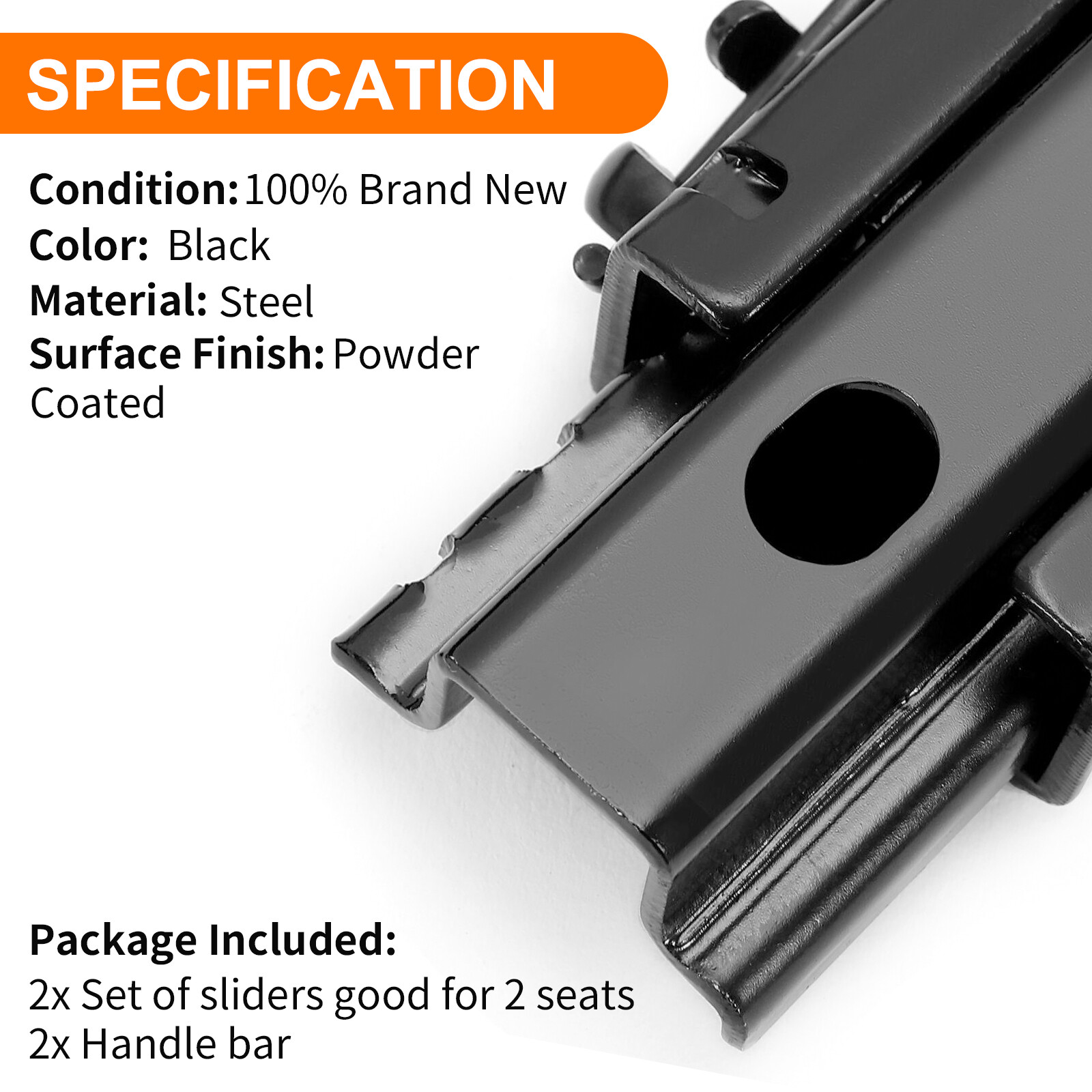 2x Universal Dual Lock Seat Sliders Rails Bracket Track Aessembly Mount Hardware