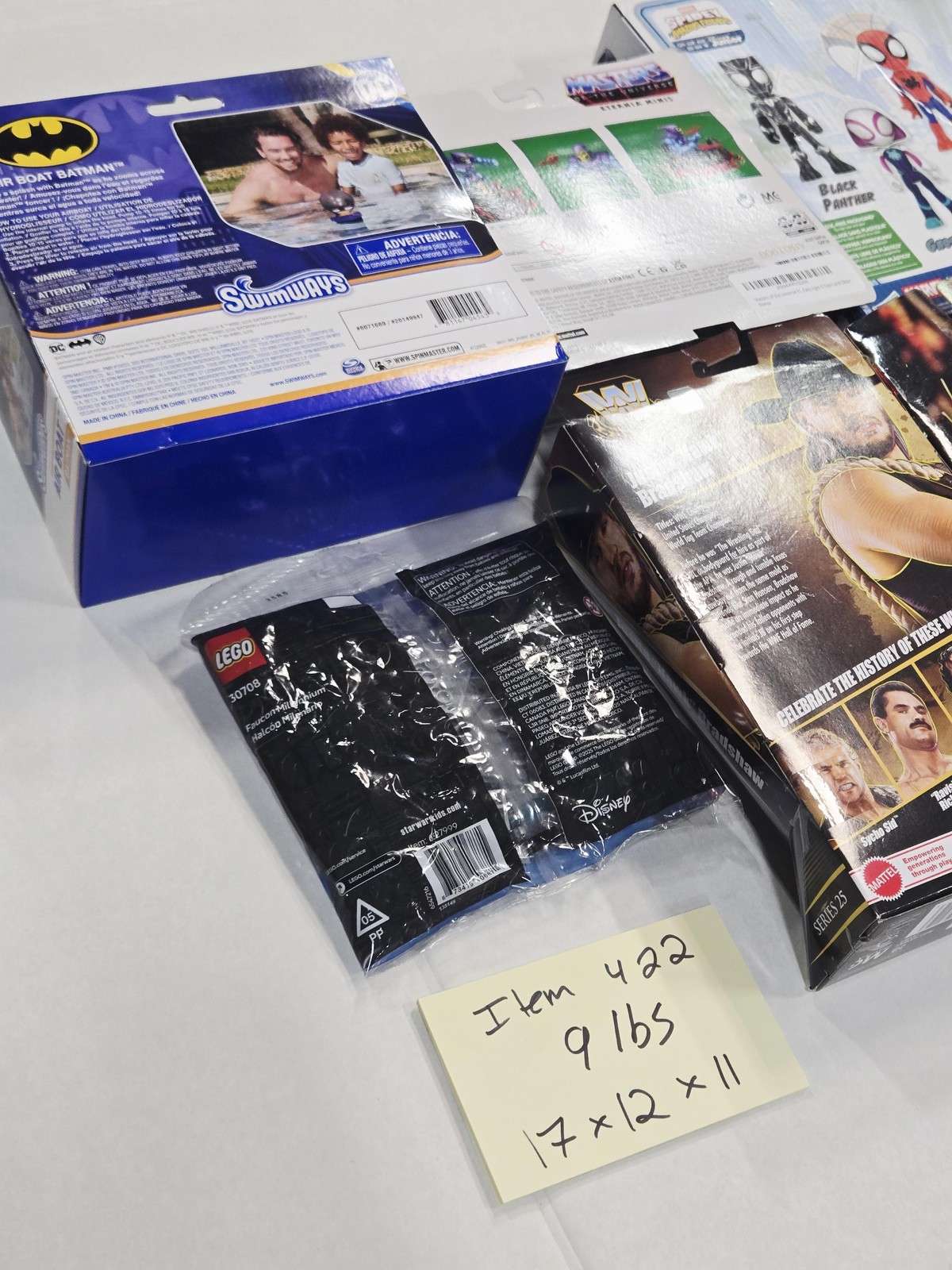 Mixed Toy Lot Batman Marvel Spidey LEGO Star Wars WWE AEW Minecraft New Figures