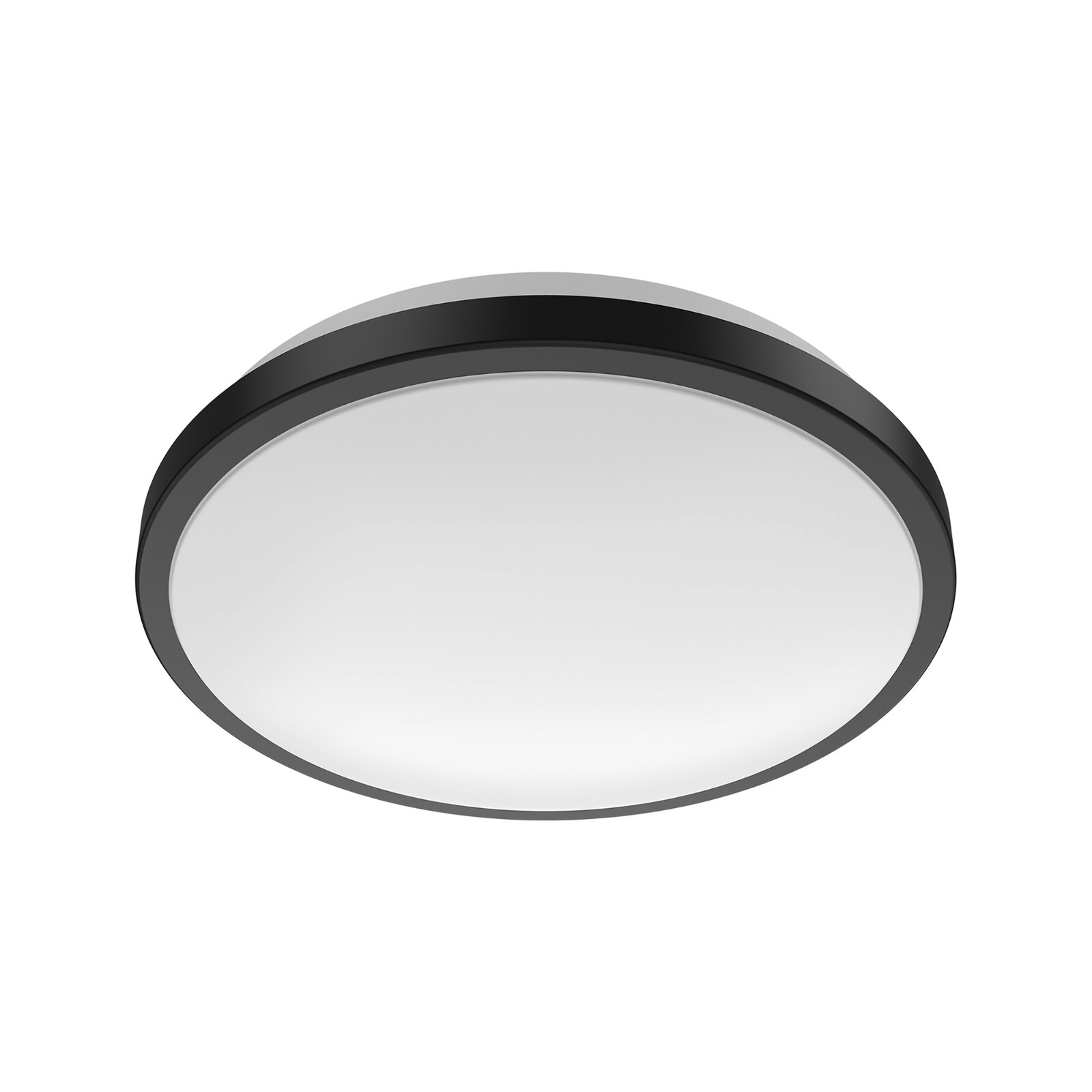 LED Flush Mount Ceiling Light 10 in. Matte Black Round Dimmable 4000K Daylight