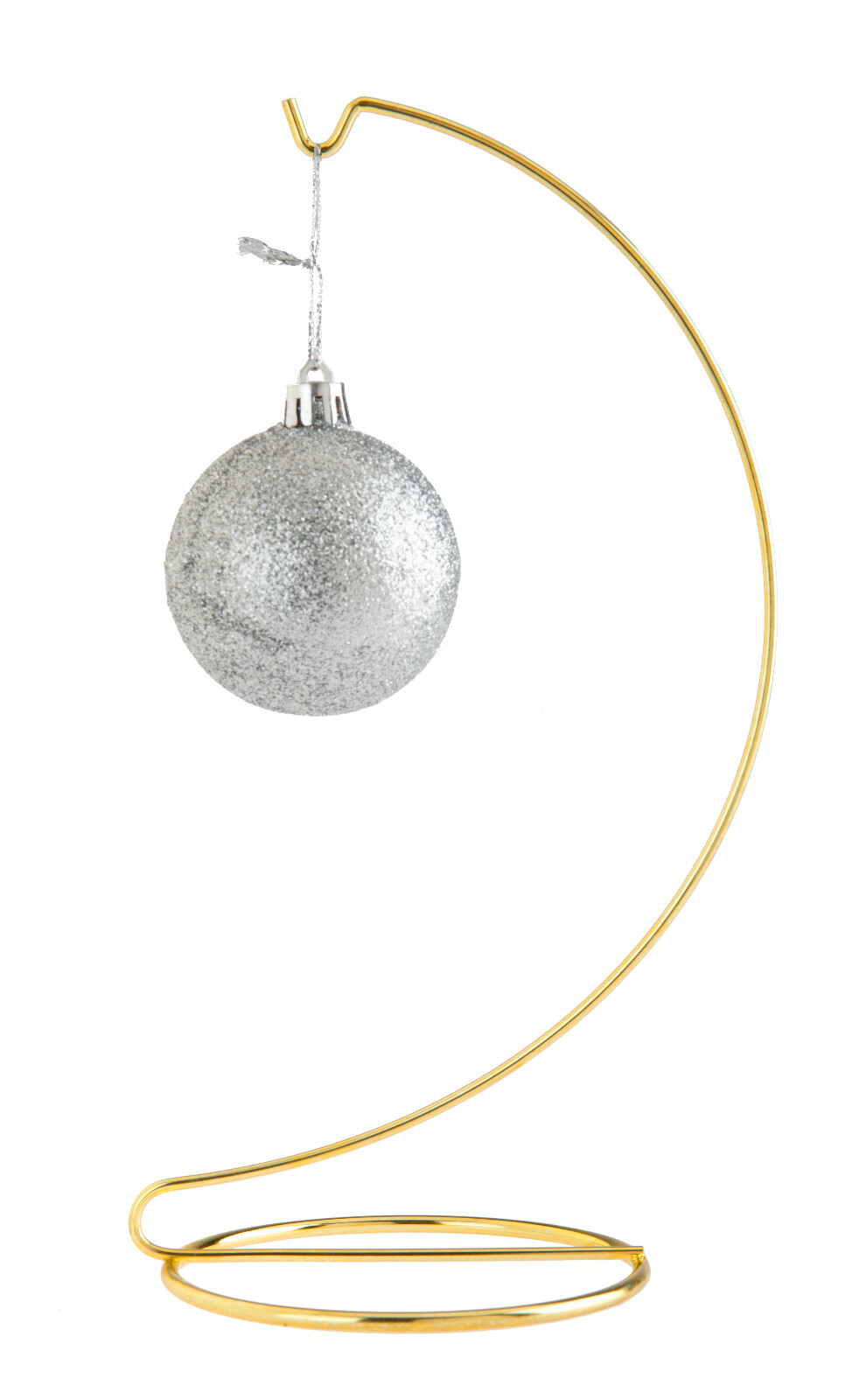 Ornament Display Stand Wire Hanger Holders, 10 Inch Tall Bright Gold, Pack of 6