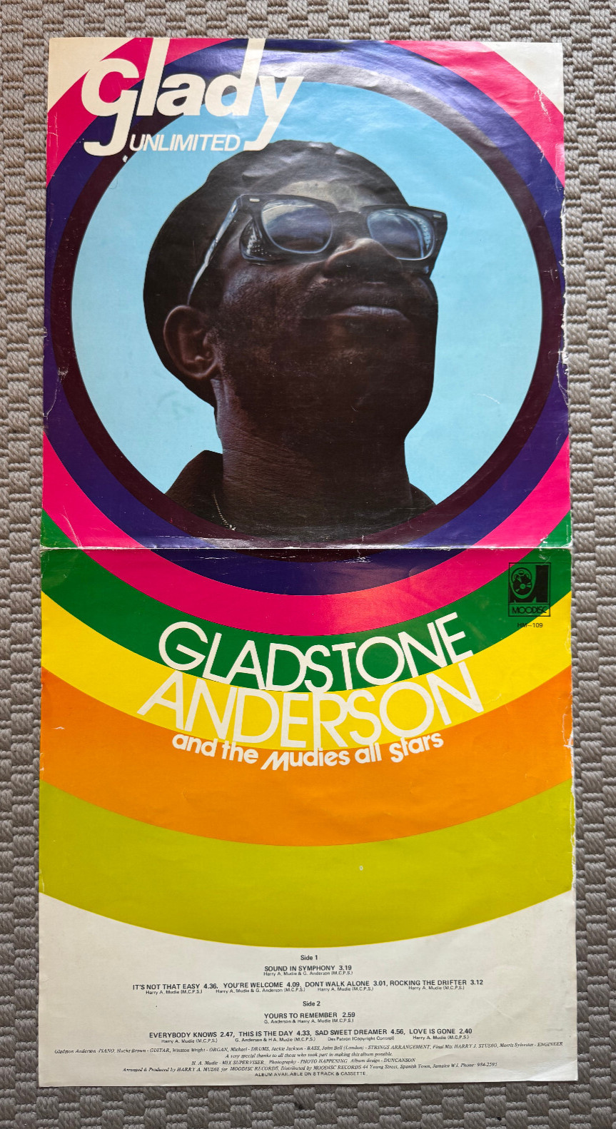 Gladstone Anderson and the Mudies All Stars Glady Unlimited Insert Poster 1977