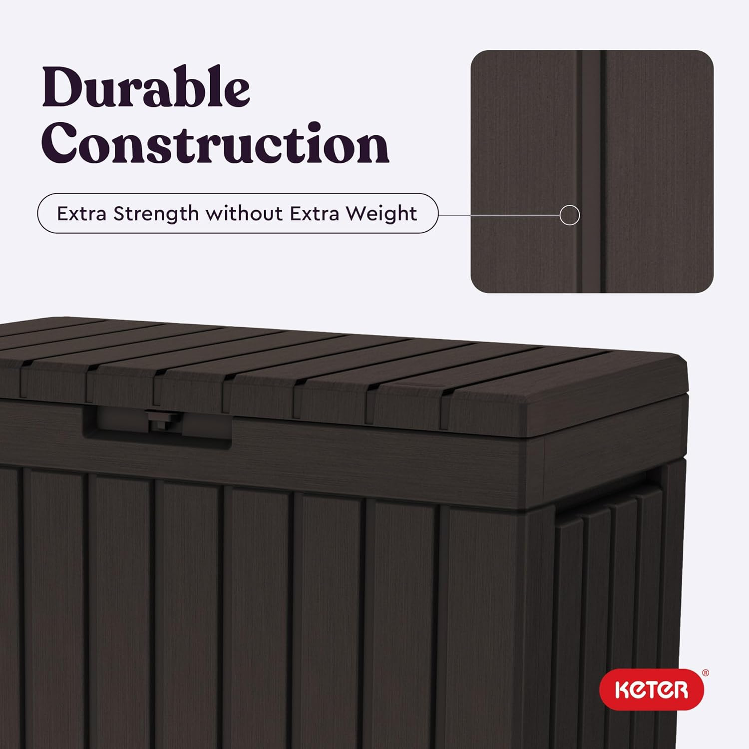 Kentwood 50 Gallon Resin Deck Box-Organization and Storage for Patio Cushions, T