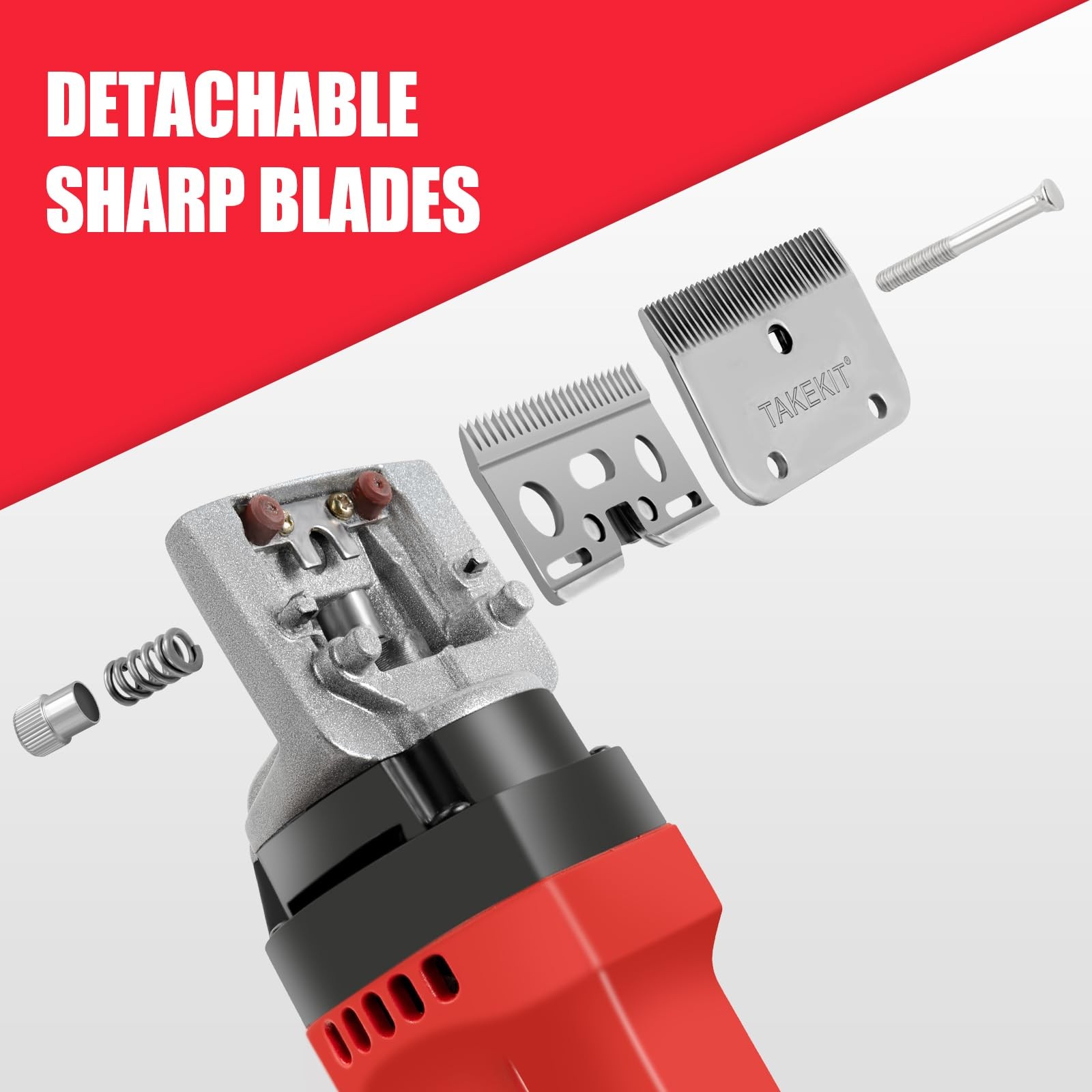 Horse Clippers, 600W Professional Heavy Duty Horse Body Clippers, 6-Speeds L...