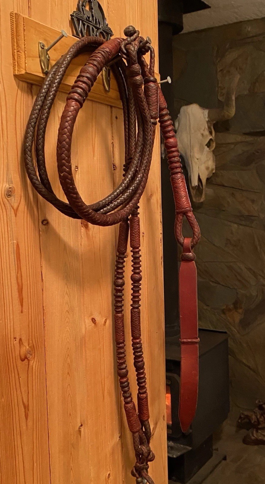 Vintage Handmade Western Romel - Romal Braided Reins California Style Kangaroo?