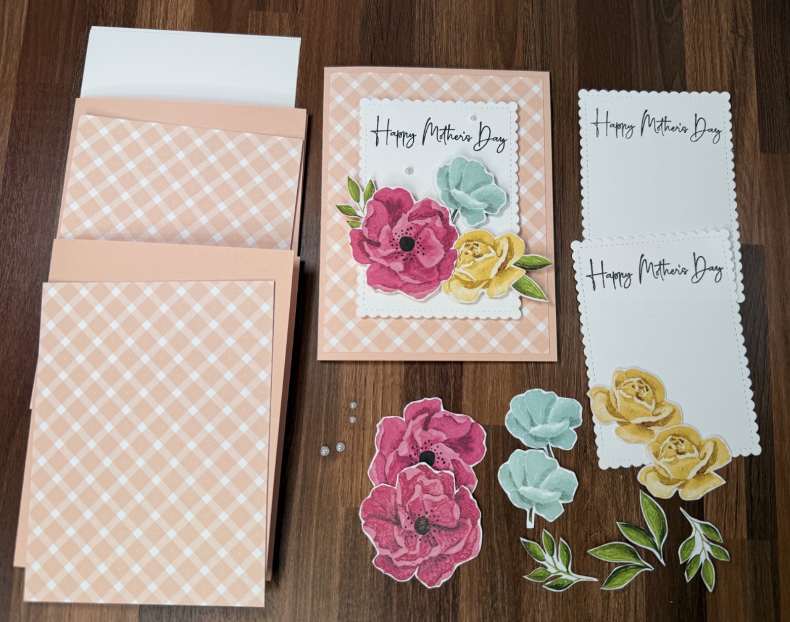 Stampin Up Card Kit Happy Mother's Day Hues of Happiness Roses - 3 Cards