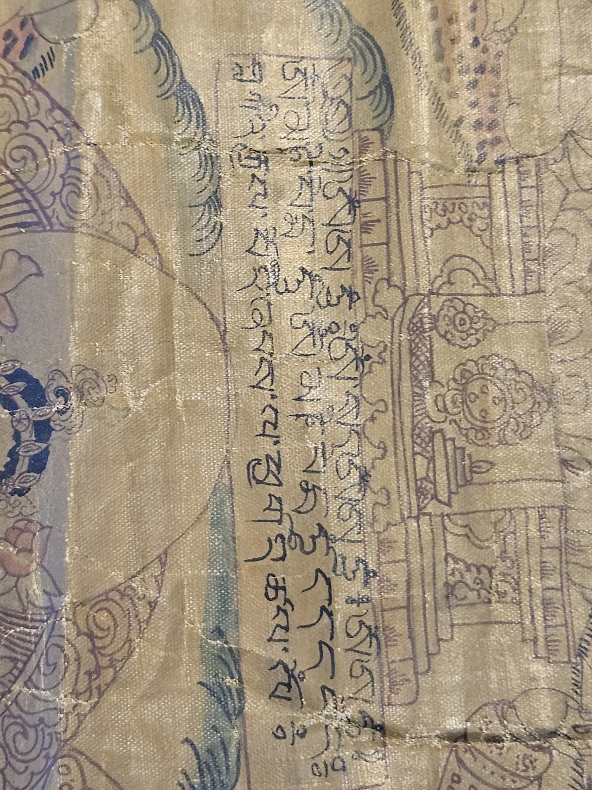 RARE ANTIQUE THANGKA PAINTING 9 DRALA BROTHERS TIBET BUDDHISM MASTERPIECE