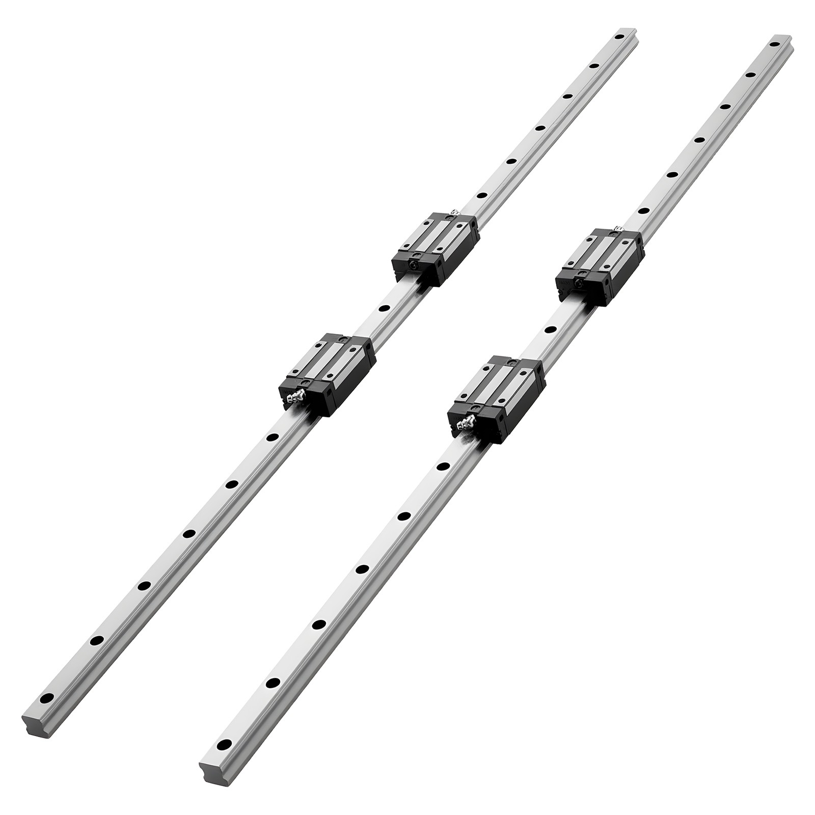 Uimoso Linear Rail Kit HGR20 2Pcs 1000 mm (39.4 in) Guide Rails with 4 Blocks