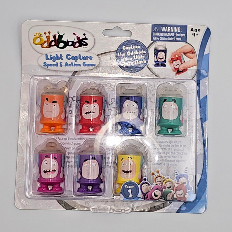 Oddbods Light Capture Speed & Action Game ALL 4 TEAMS! Rare Complete Set NEW