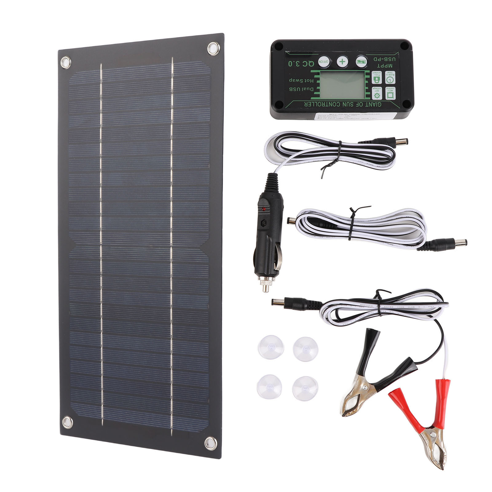 600W Solar Panel Kit 100A 12V Battery Charger w/ Controller Caravan Boat RV Car
